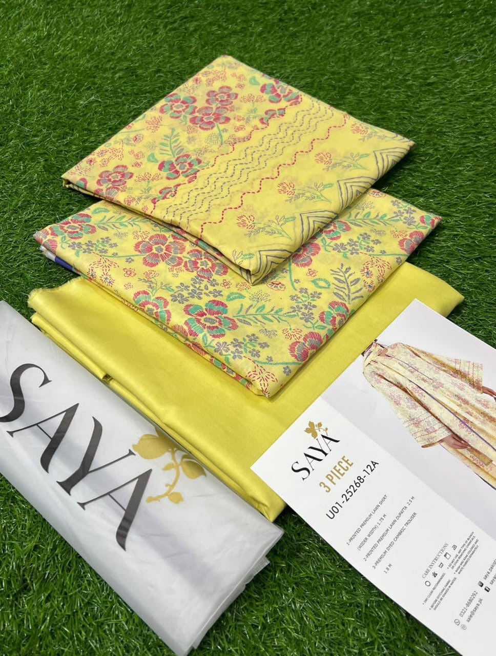 Saya Lawn 3pc Allover Printed D#008