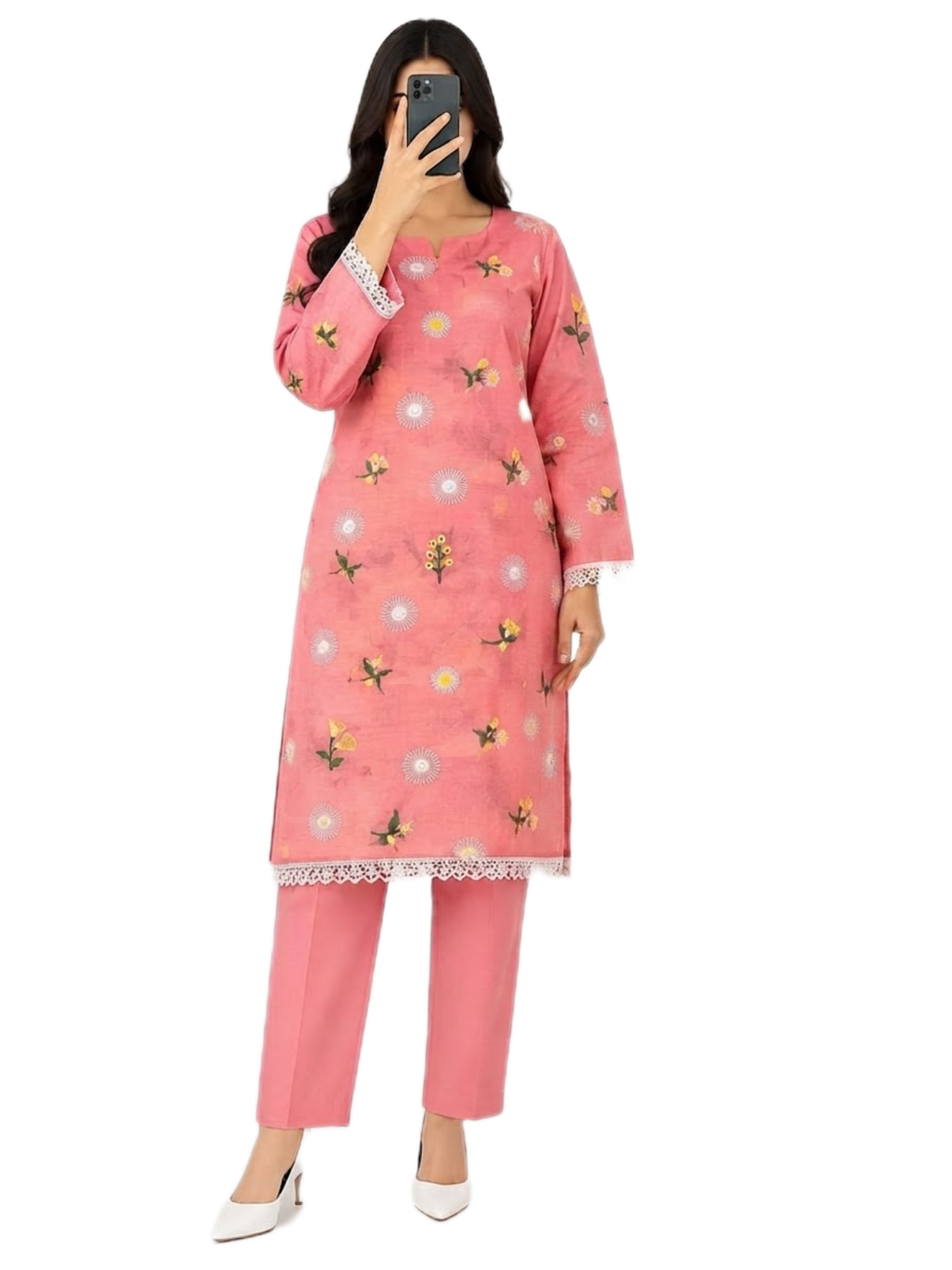 Bareeze 2-Piece Embroidered Dhanak Winter Suit D#108