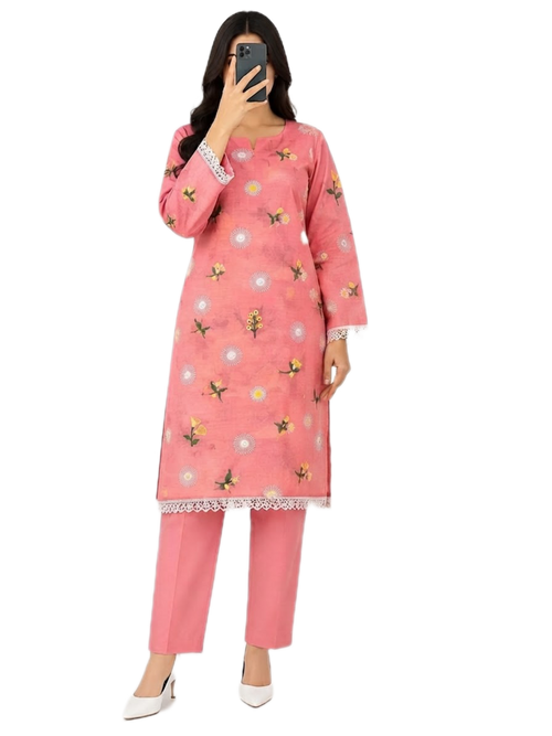 Bareeze 2-Piece Embroidered Dhanak Winter Suit D#108