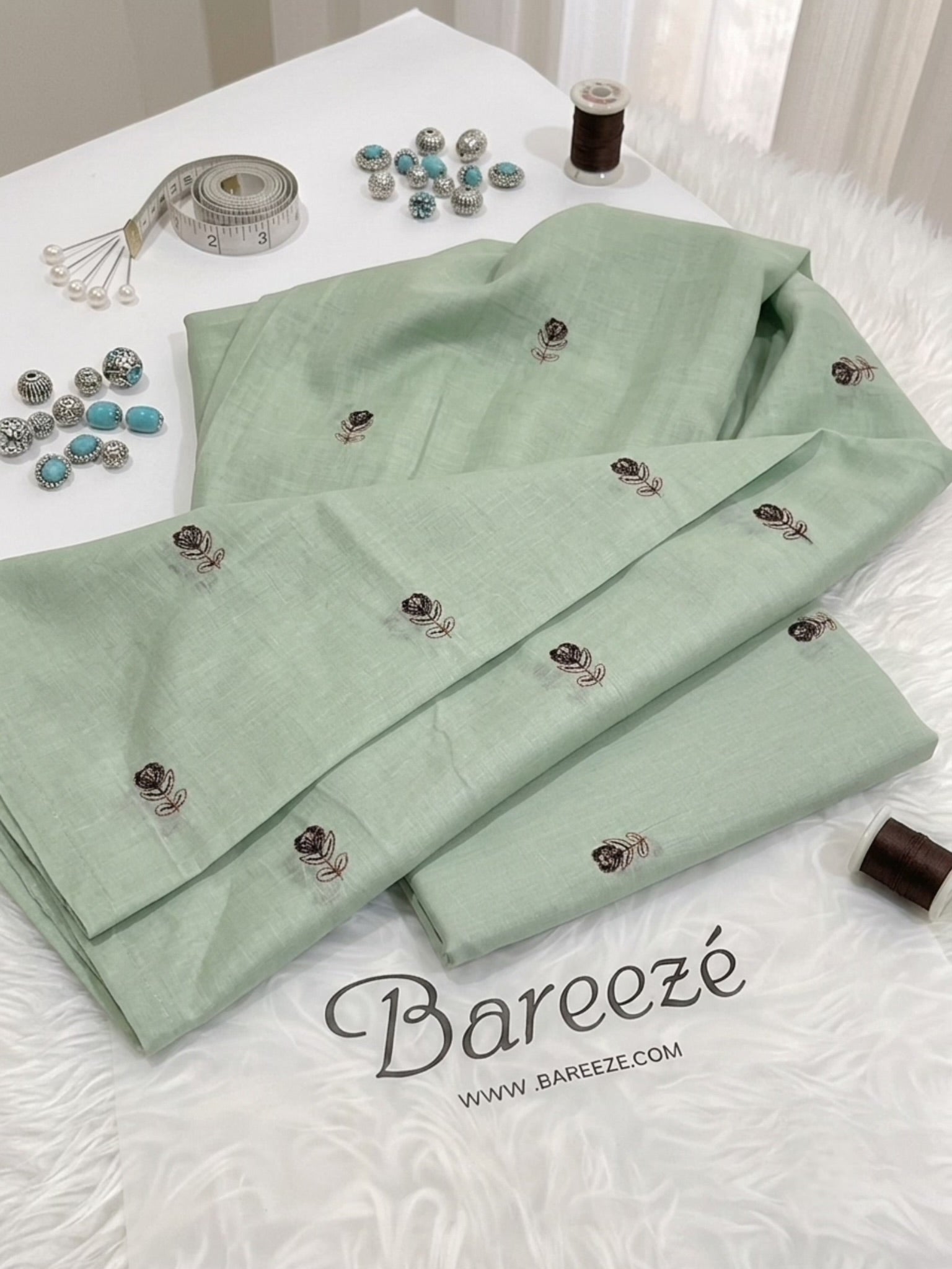 Bareeze 2-Piece Shirt + Trouser Embroidered Lawn Suit D#032