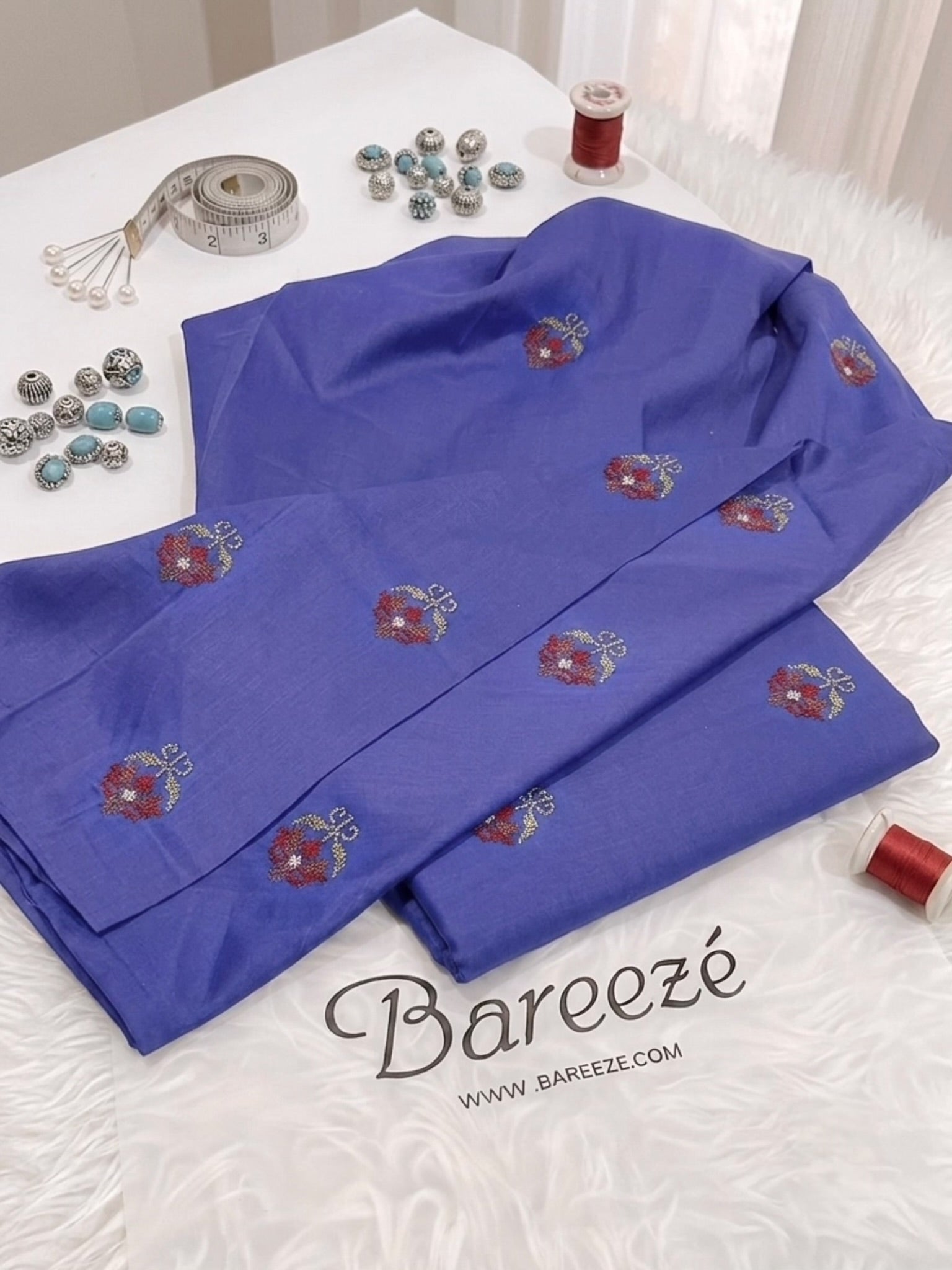 Bareeze 2-Piece Shirt + Trouser Embroidered Lawn Suit D#029