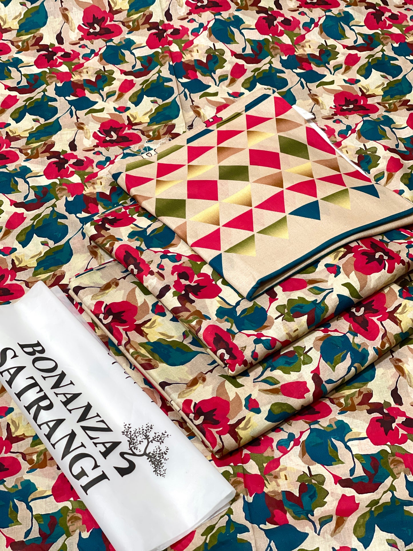 Bonanza Lawn 3pc Allover Printed D#001