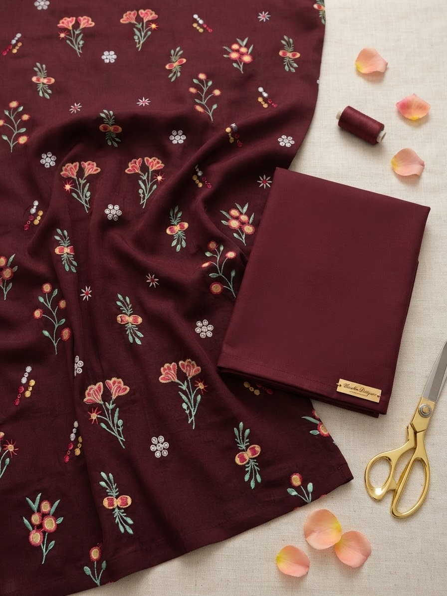 Bareeze 2-Piece Embroidered Dhanak Winter Suit D#106