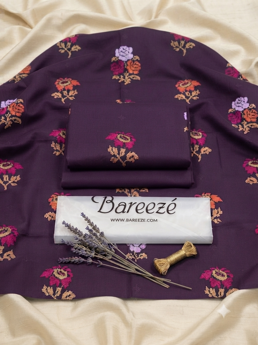 Bareeze 2-Piece Full Embroidered Lawn Suit D#063
