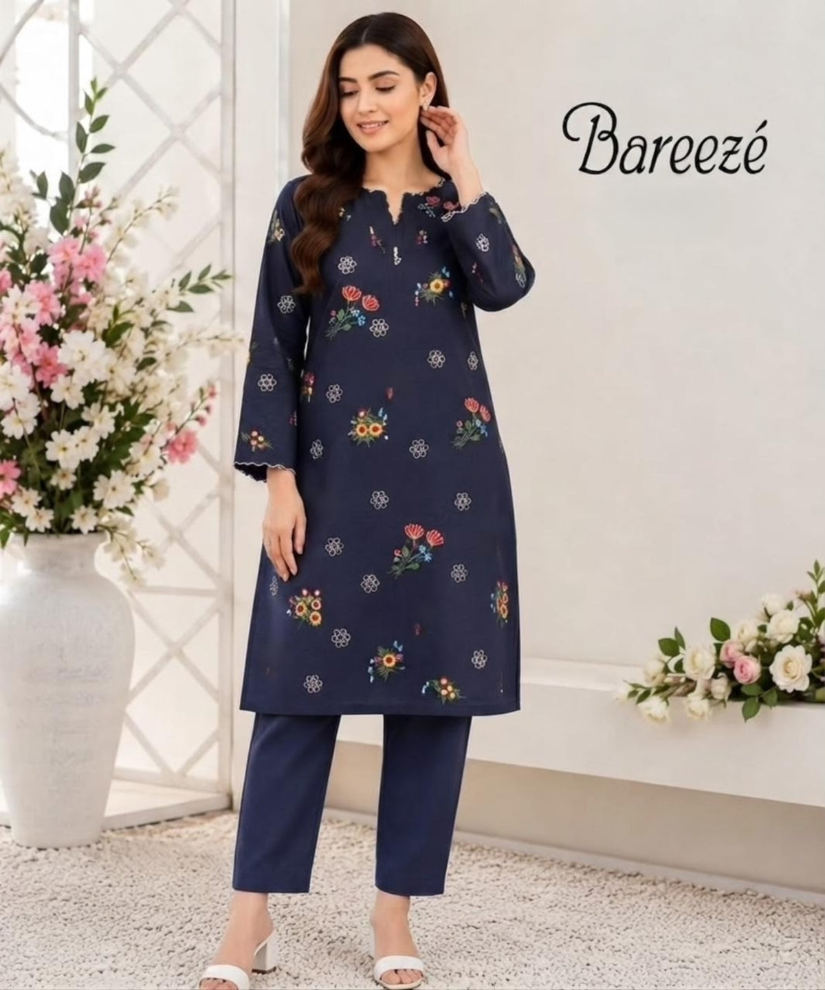 Latest Viral Embroidered Dhanak 3pc Winter Collection Unstitch D0011