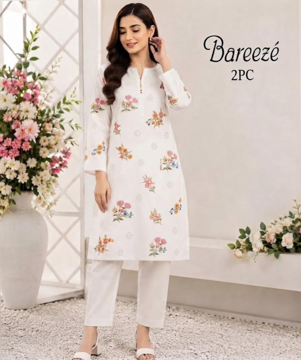 Bareeze 2-Piece Embroidered Dhanak Winter Suit D#102