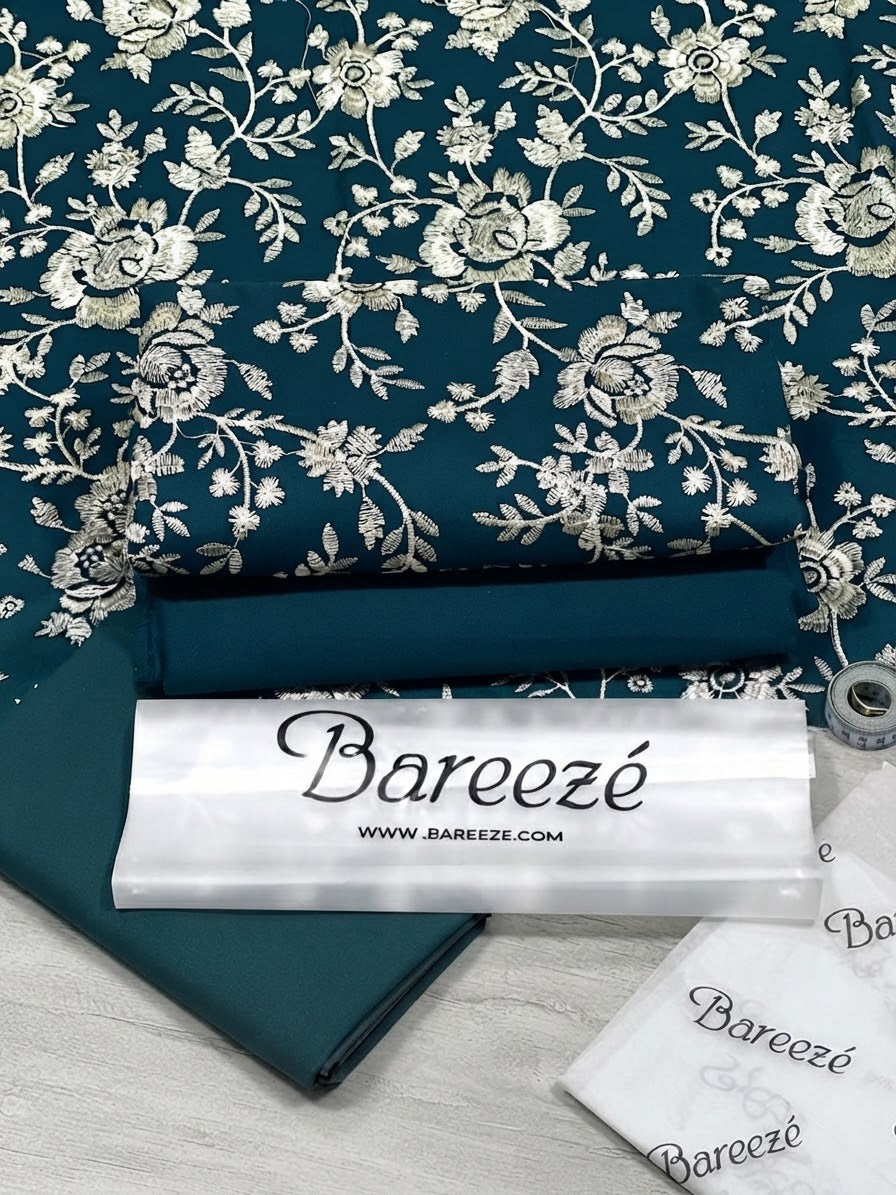 Bareeze 2-Piece Embroidered Dhanak Winter Suit D#115