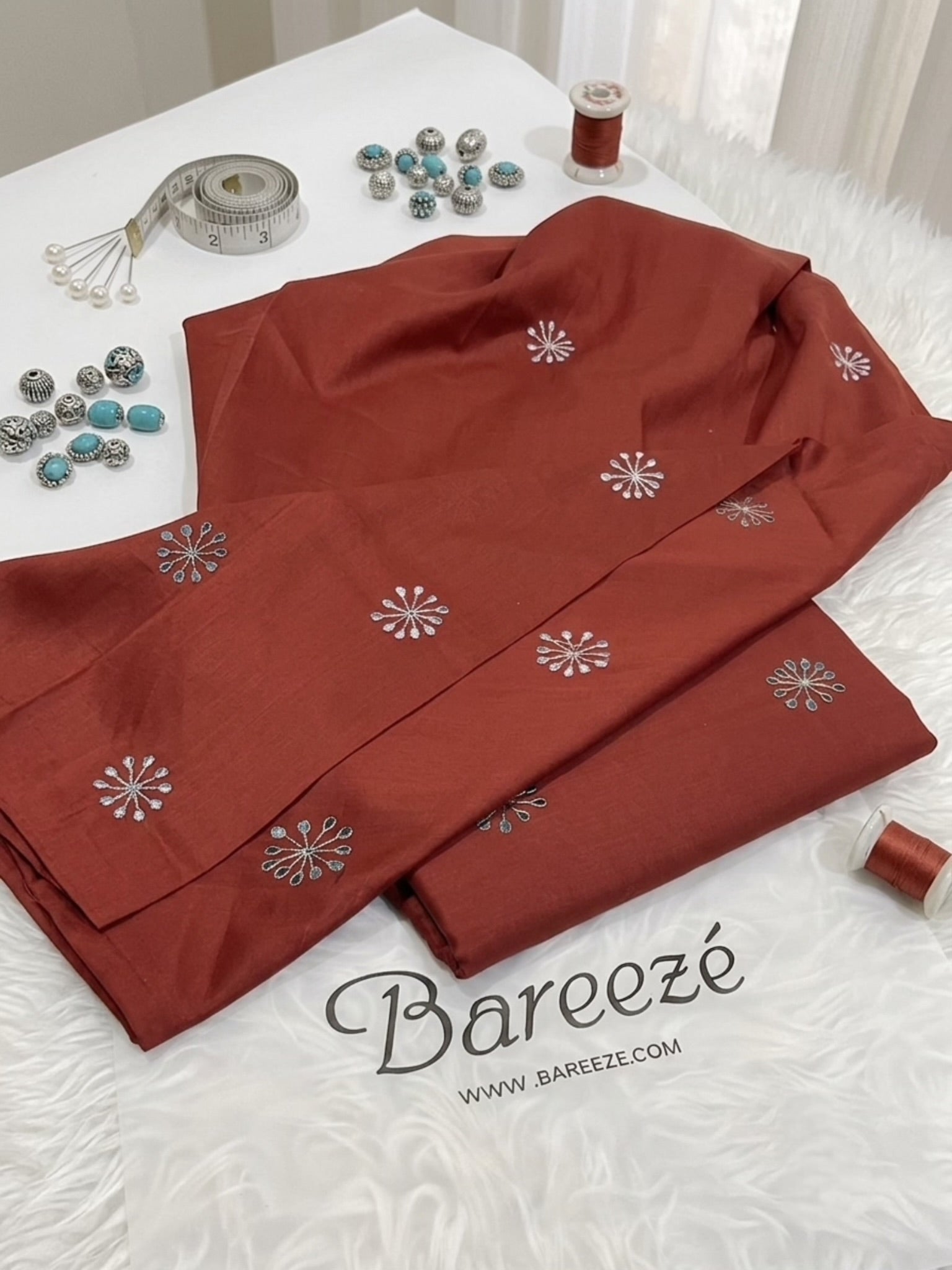 Bareeze 2-Piece Shirt + Trouser Embroidered Lawn Suit D#025