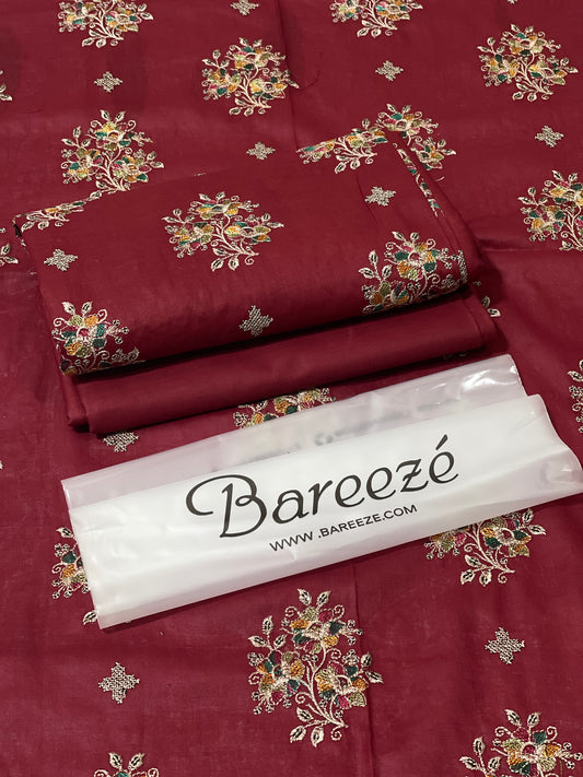 Bareeze Lawn 2pc Full Embroidery D#0154