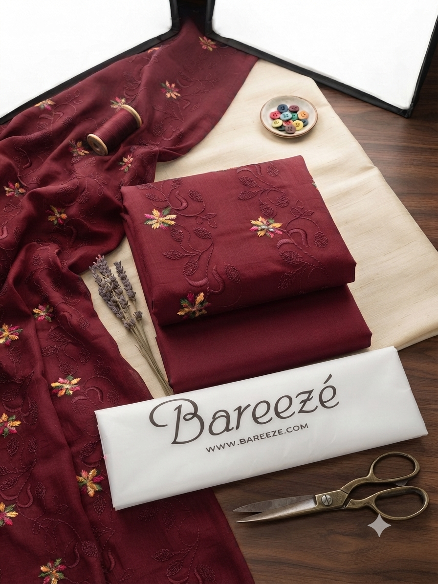 Bareeze 2-Piece Full Embroidered Lawn Suit D#054
