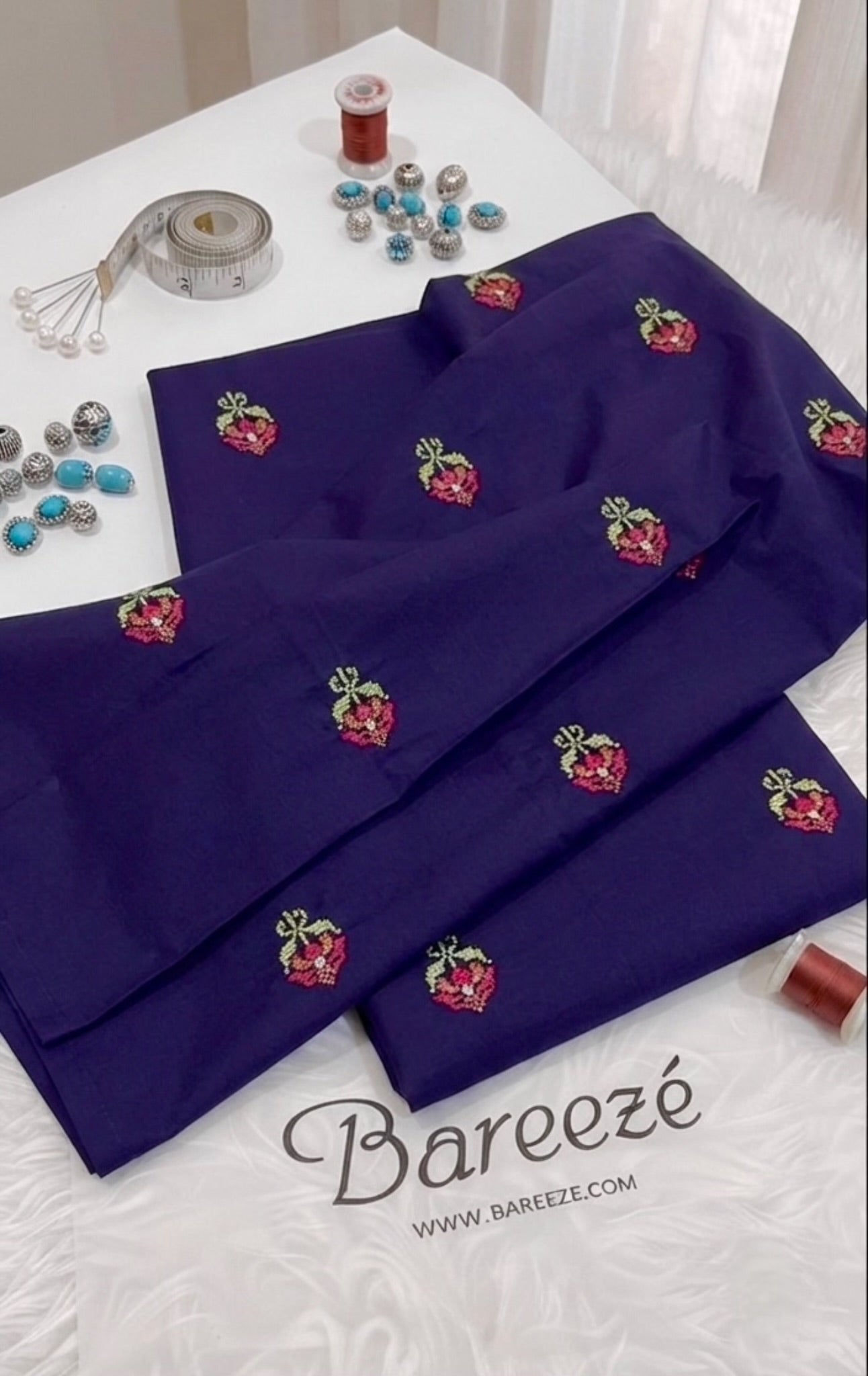 Bareeze 2-Piece Shirt + Trouser Embroidered Lawn Suit D#026