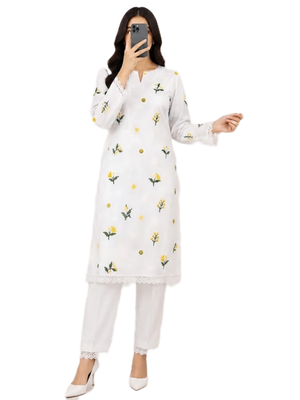 Bareeze 2-Piece Embroidered Dhanak Winter Suit D#110