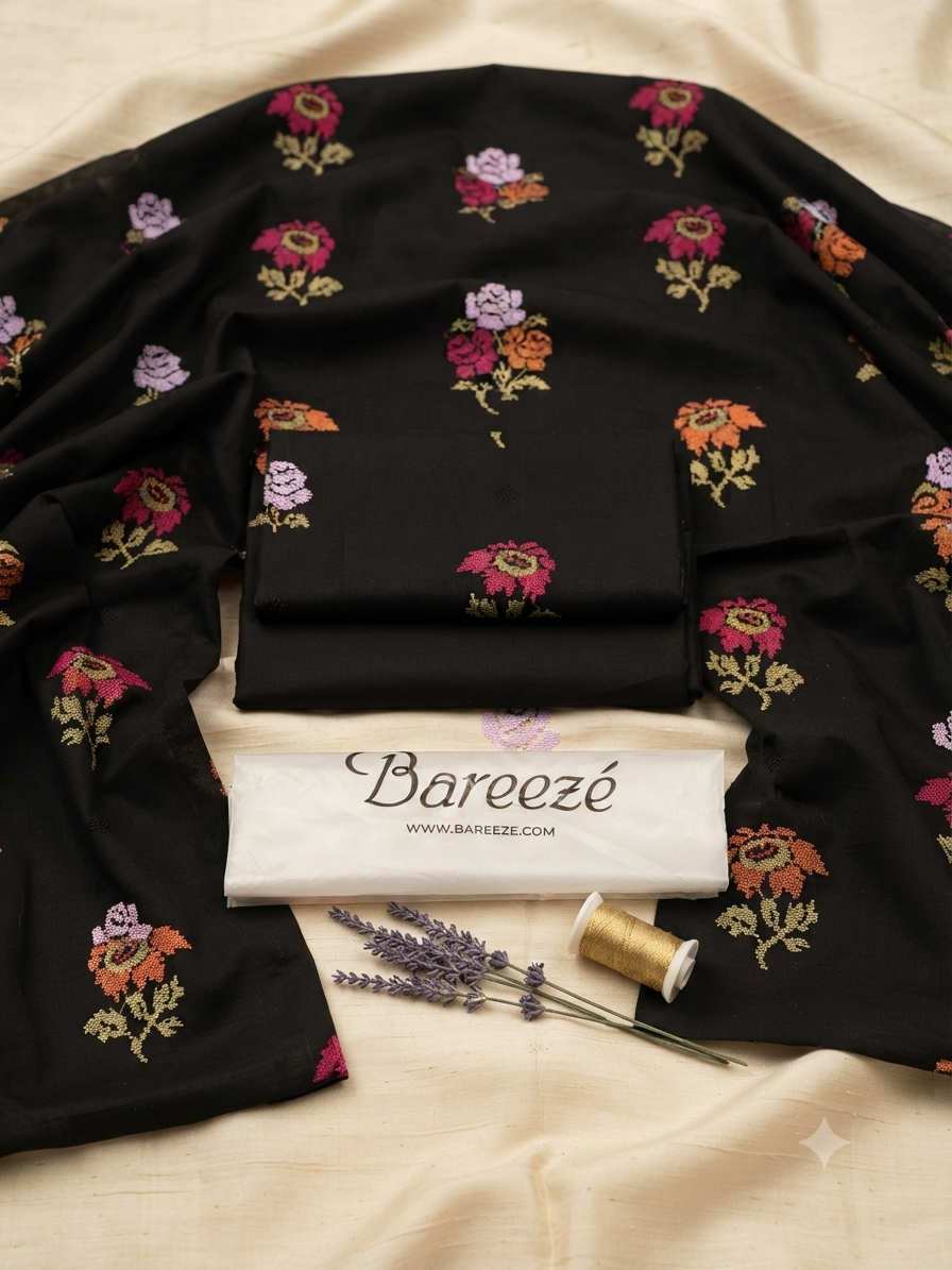 Bareeze 2-Piece Full Embroidered Lawn Suit D#064