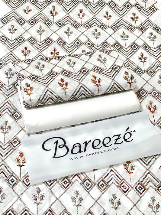 Bareeze Lawn 2pc Full Embroidery D#0140