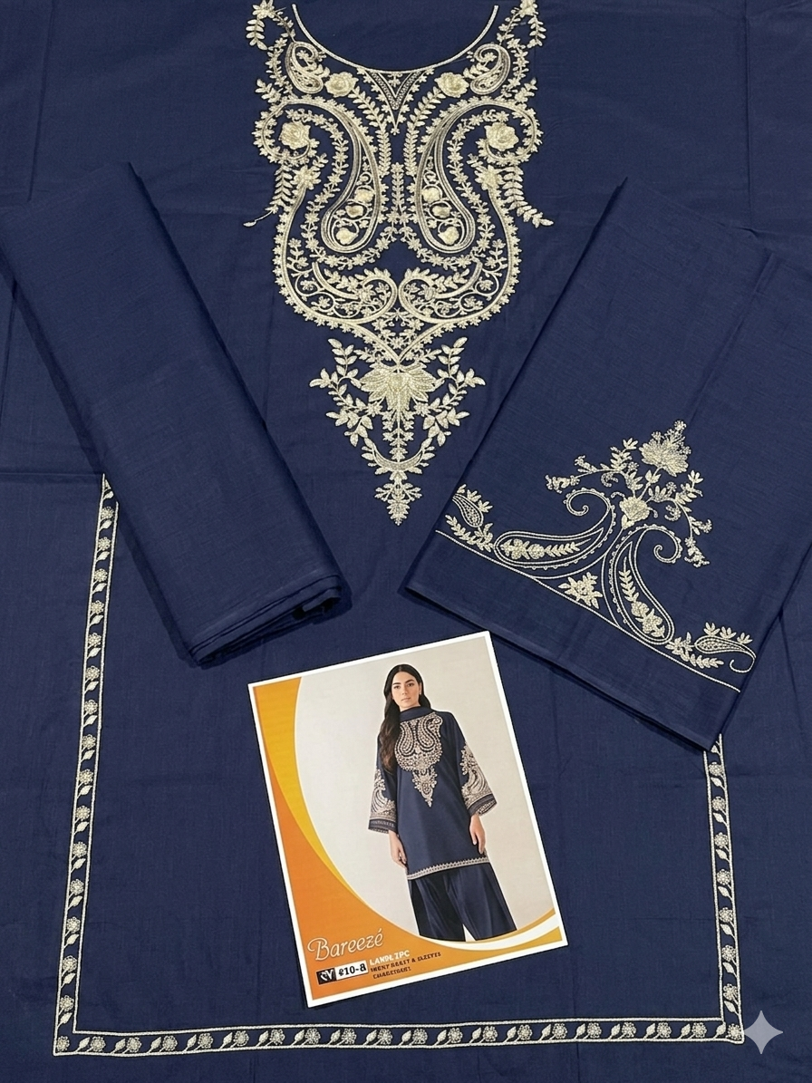 Bareeze 2-Piece Full Embroidered Lawn Suit D#093