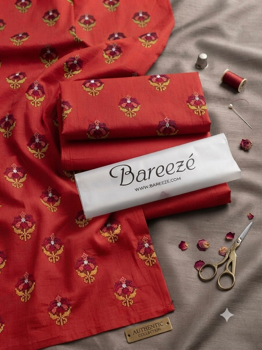 Bareeze 2-Piece Full Embroidered Lawn Suit D#072