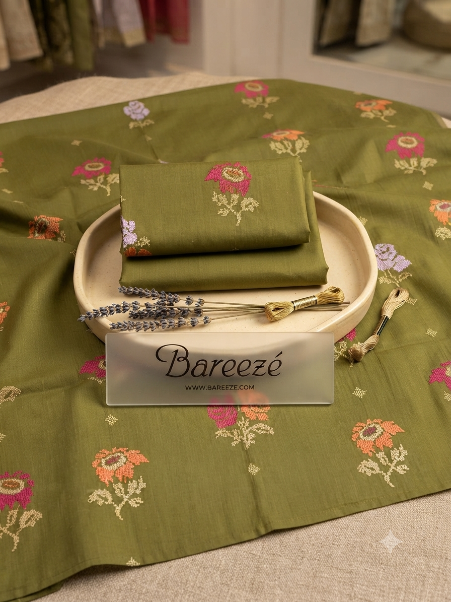 Bareeze 2-Piece Full Embroidered Lawn Suit D#066