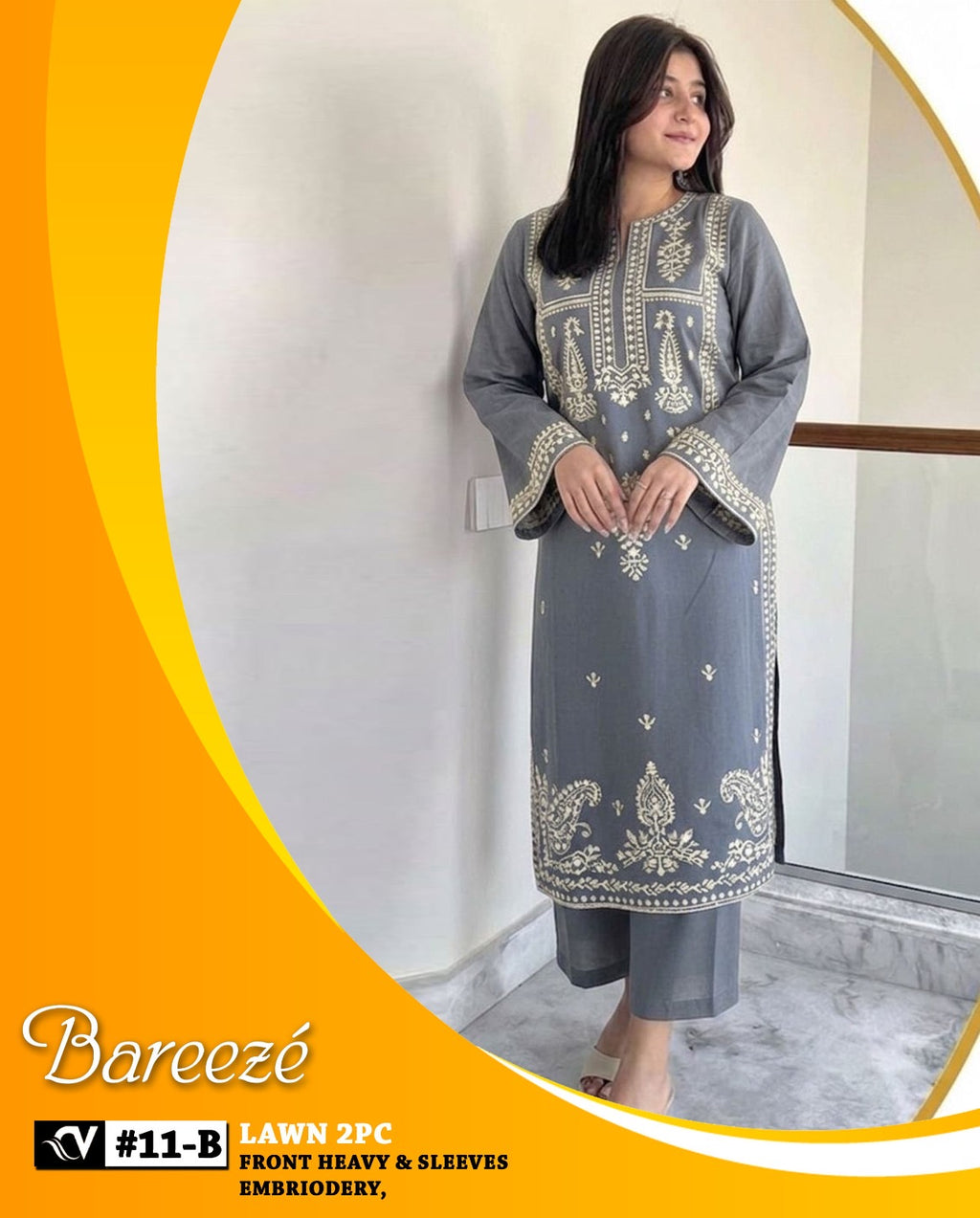 Bareeze 2-Piece Full Embroidered Lawn Suit D#097