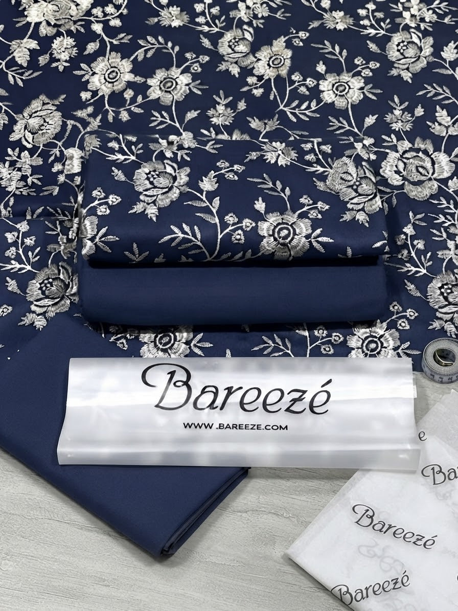 Bareeze 2-Piece Embroidered Dhanak Winter Suit D#117