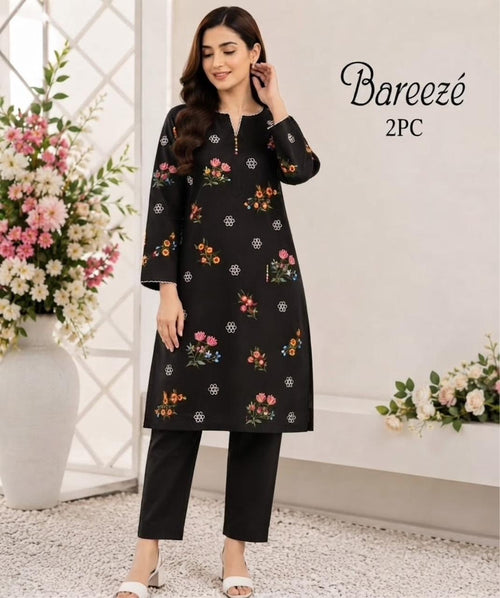 Bareeze 2-Piece Embroidered Dhanak Winter Suit D#103
