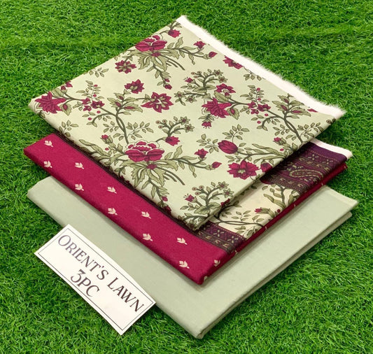 Orient Lawn 3pc Allover Printed D#022
