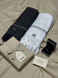 Junaid Jamshed Men Unstitch Boski Suit with Winter Wool Shawl D-0016