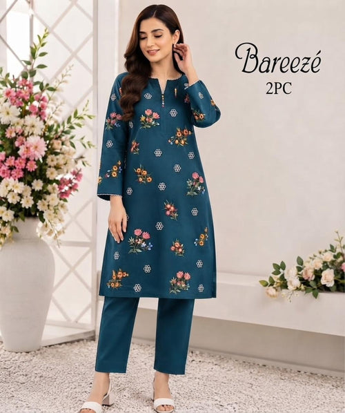 Bareeze 2-Piece Embroidered Dhanak Winter Suit D#101