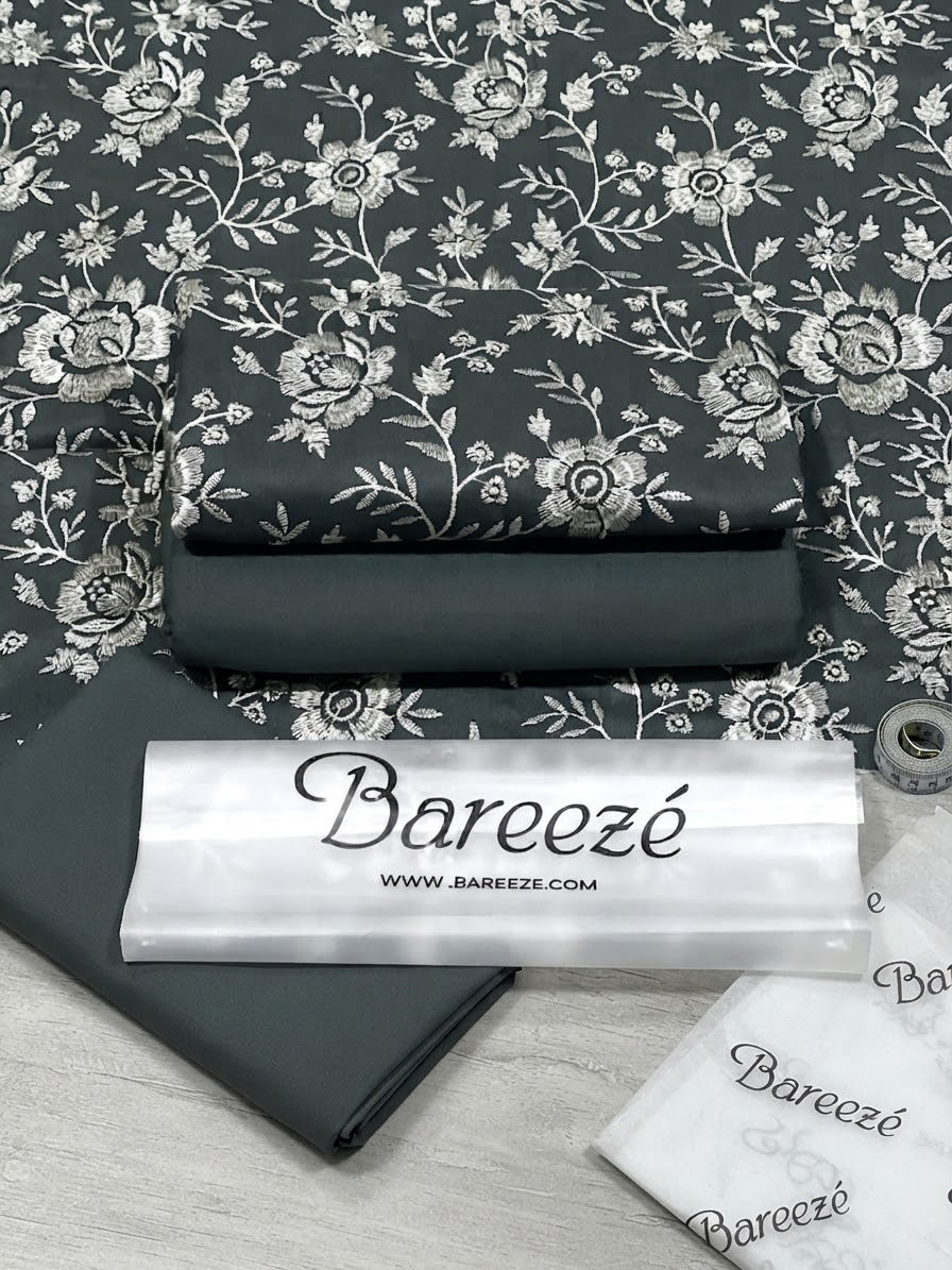 Bareeze 2-Piece Embroidered Dhanak Winter Suit D#114