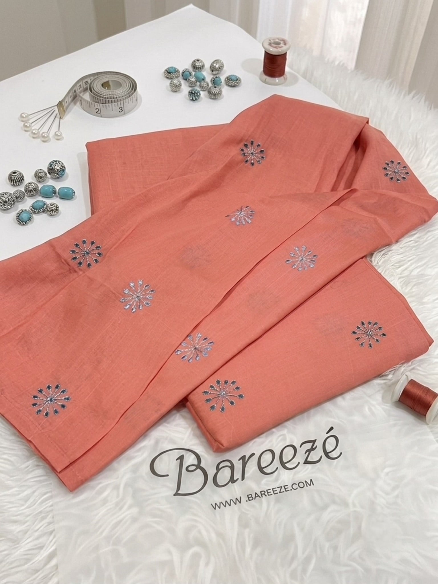 Bareeze 2-Piece Shirt + Trouser Embroidered Lawn Suit D#027