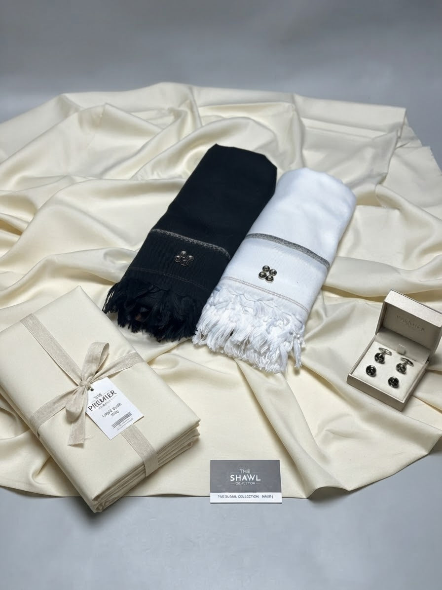 Junaid Jamshed Men Unstitch Boski Suit with Winter Wool Shawl D-003