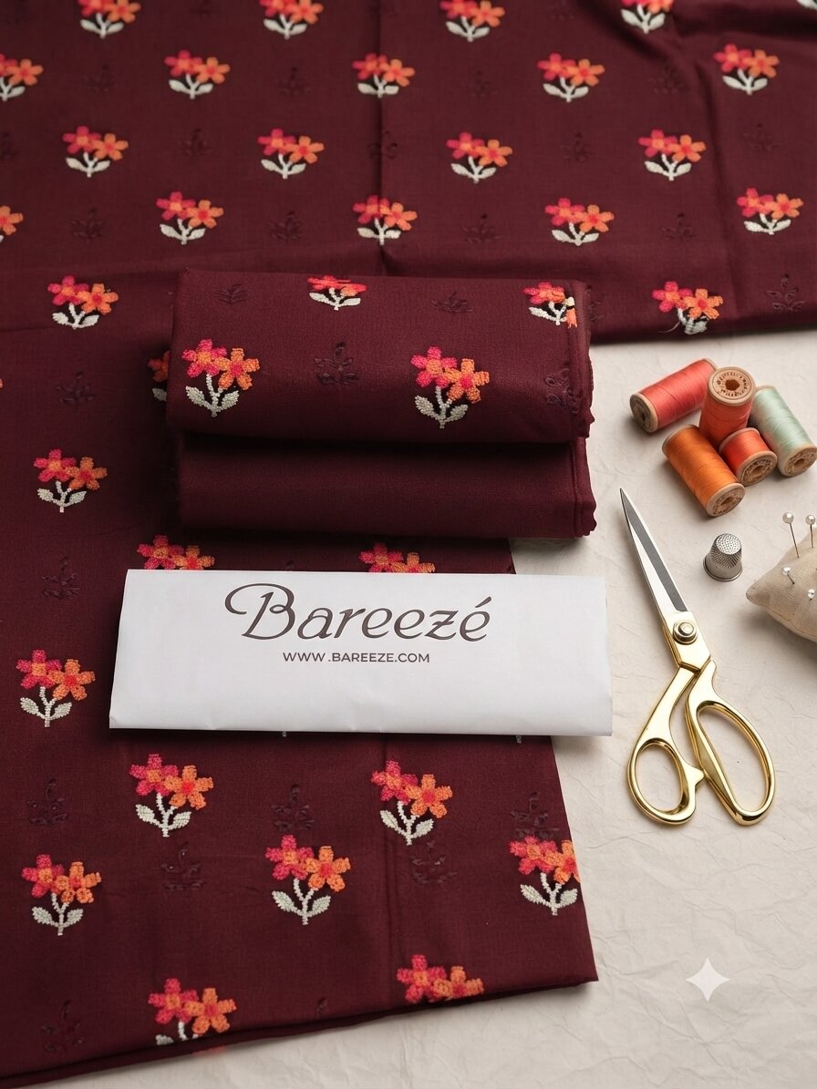 Bareeze 2-Piece Embroidered Lawn Suit D#022