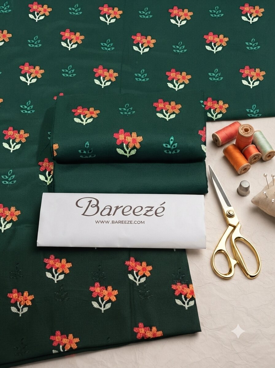 Bareeze 2-Piece Embroidered Lawn Suit D#018