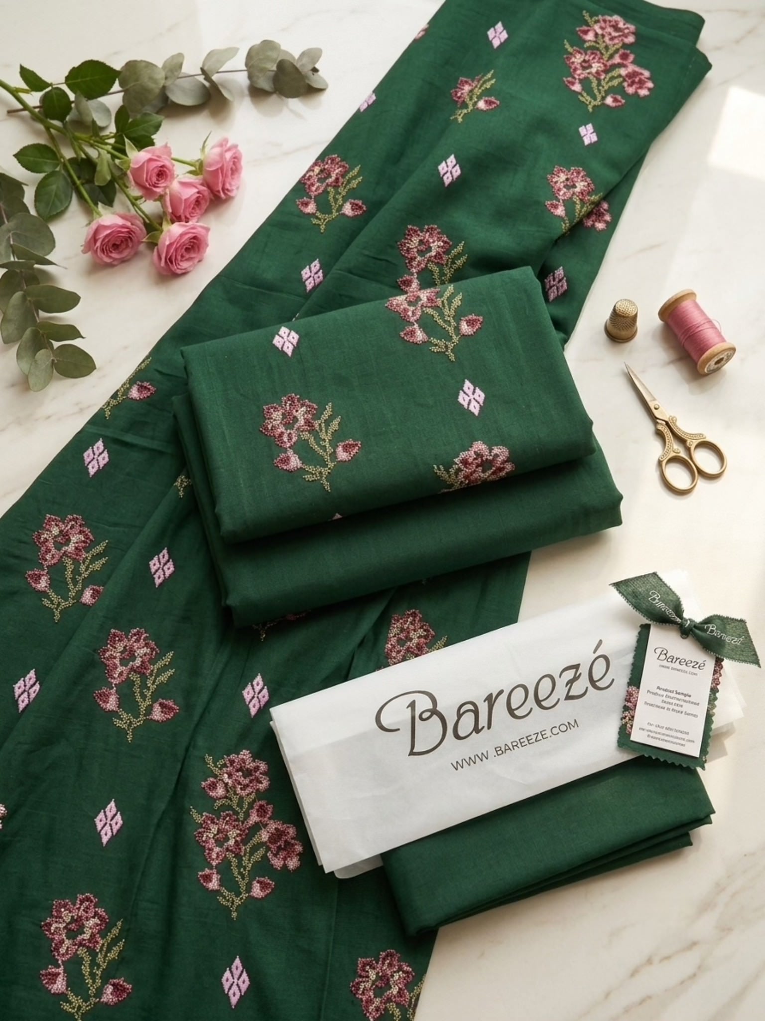 Bareeze 2-Piece Embroidered Lawn Suit D#008