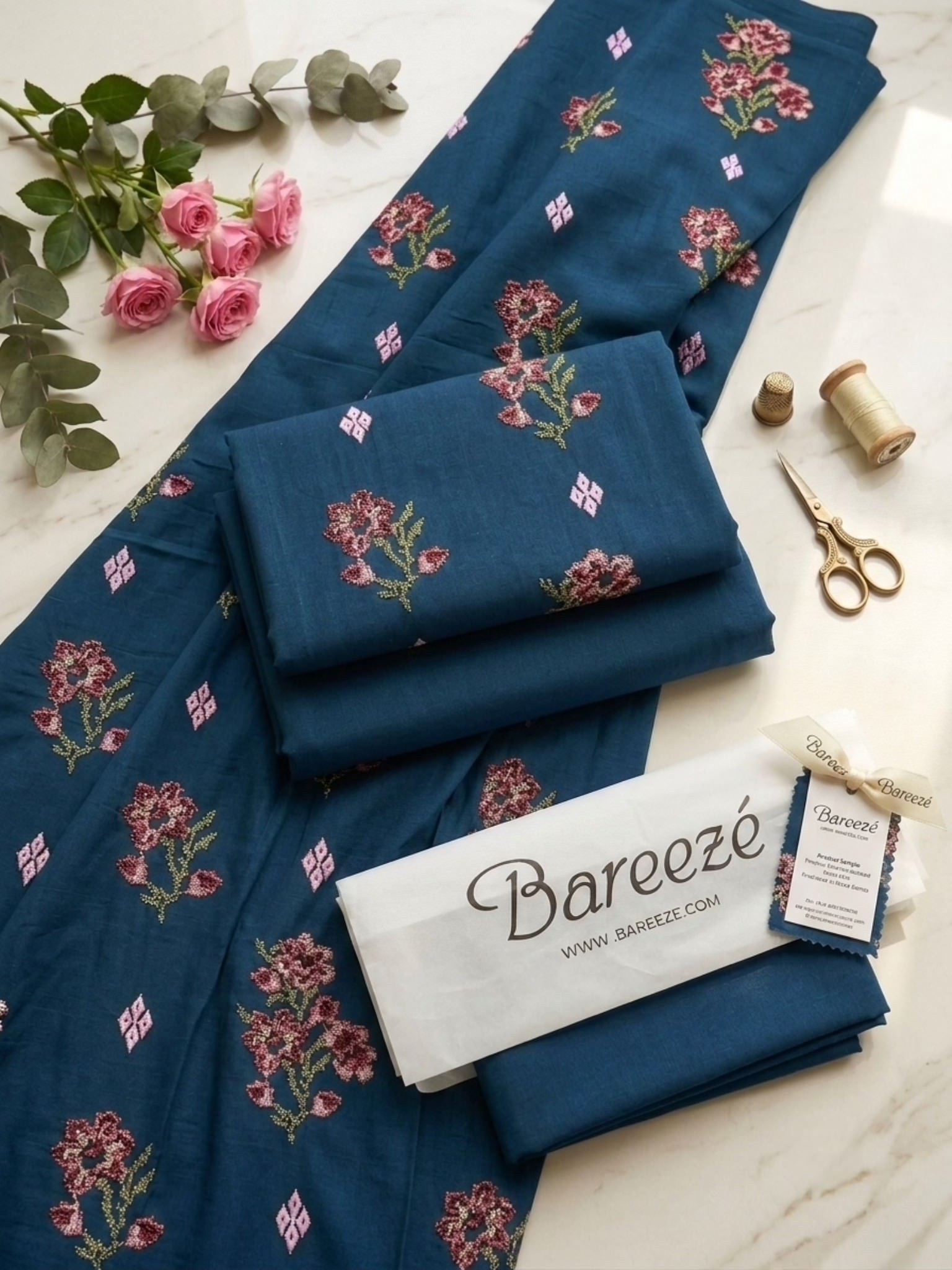 Bareeze 2-Piece Embroidered Lawn Suit D#010
