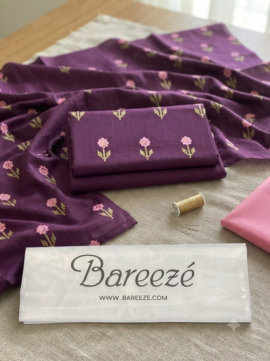Bareeze 2-Piece Embroidered Lawn Suit D#014