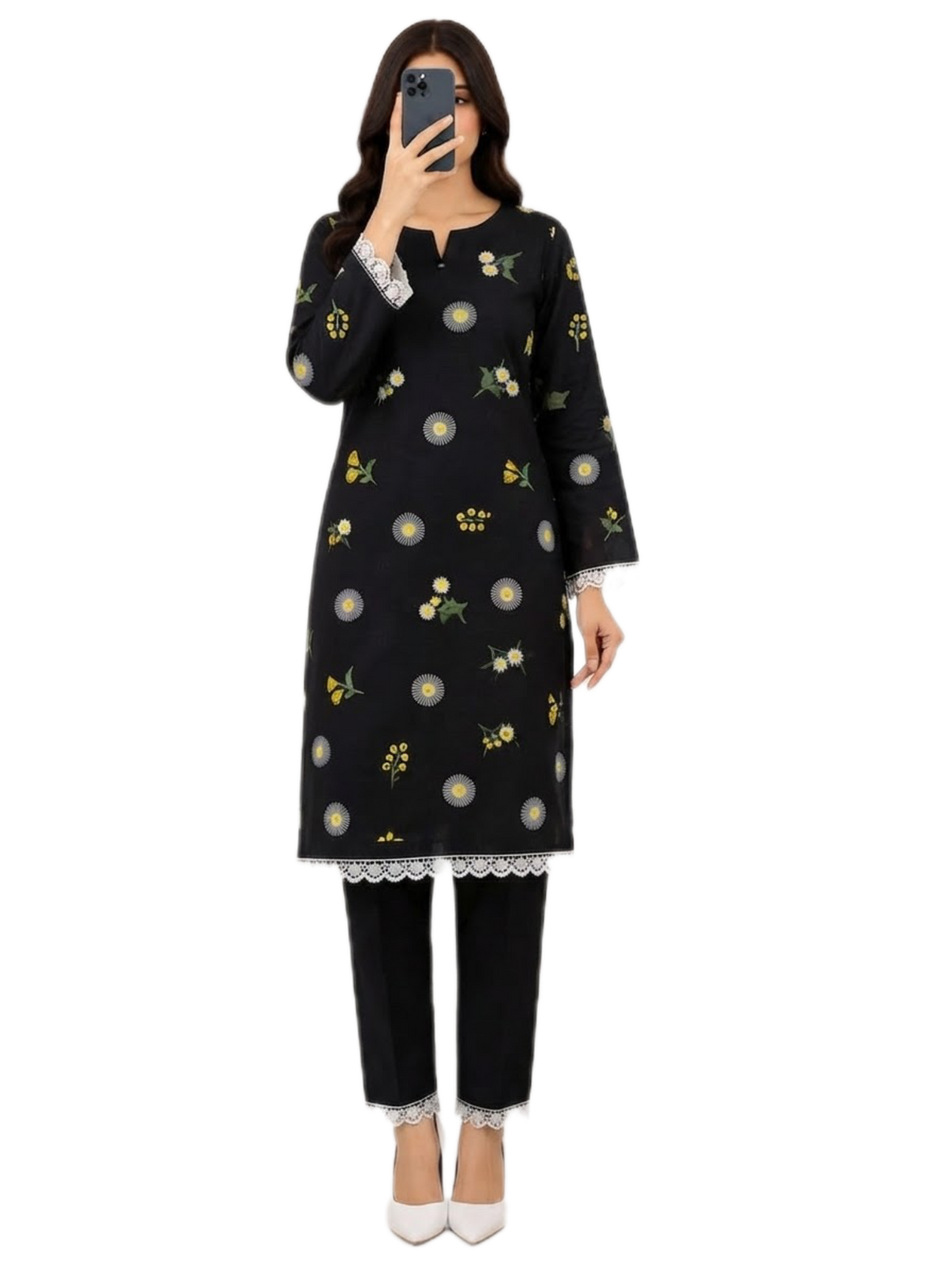 Bareeze 2-Piece Embroidered Dhanak Winter Suit D#109
