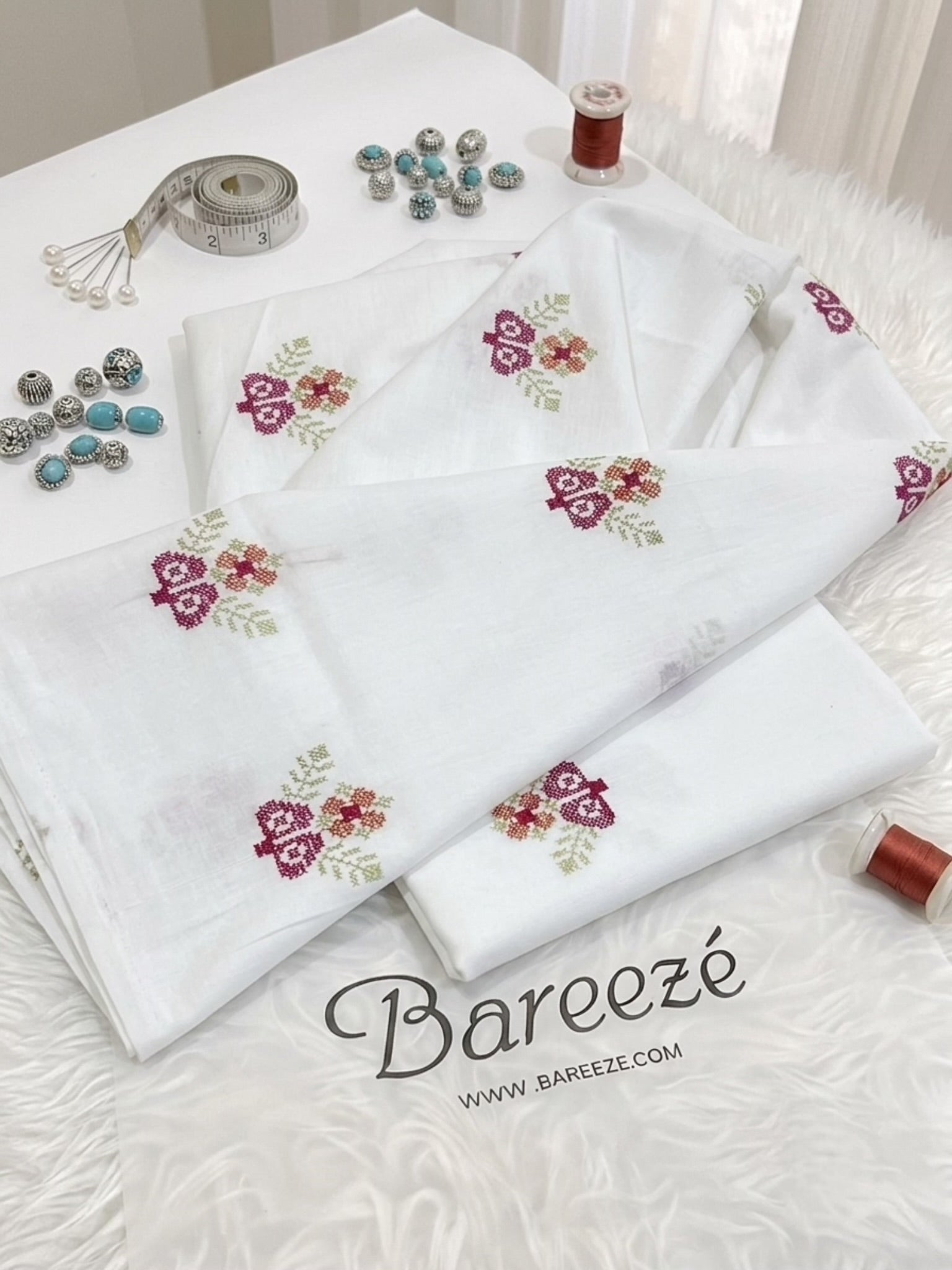 Bareeze 2-Piece Shirt + Trouser Embroidered Lawn Suit D#030