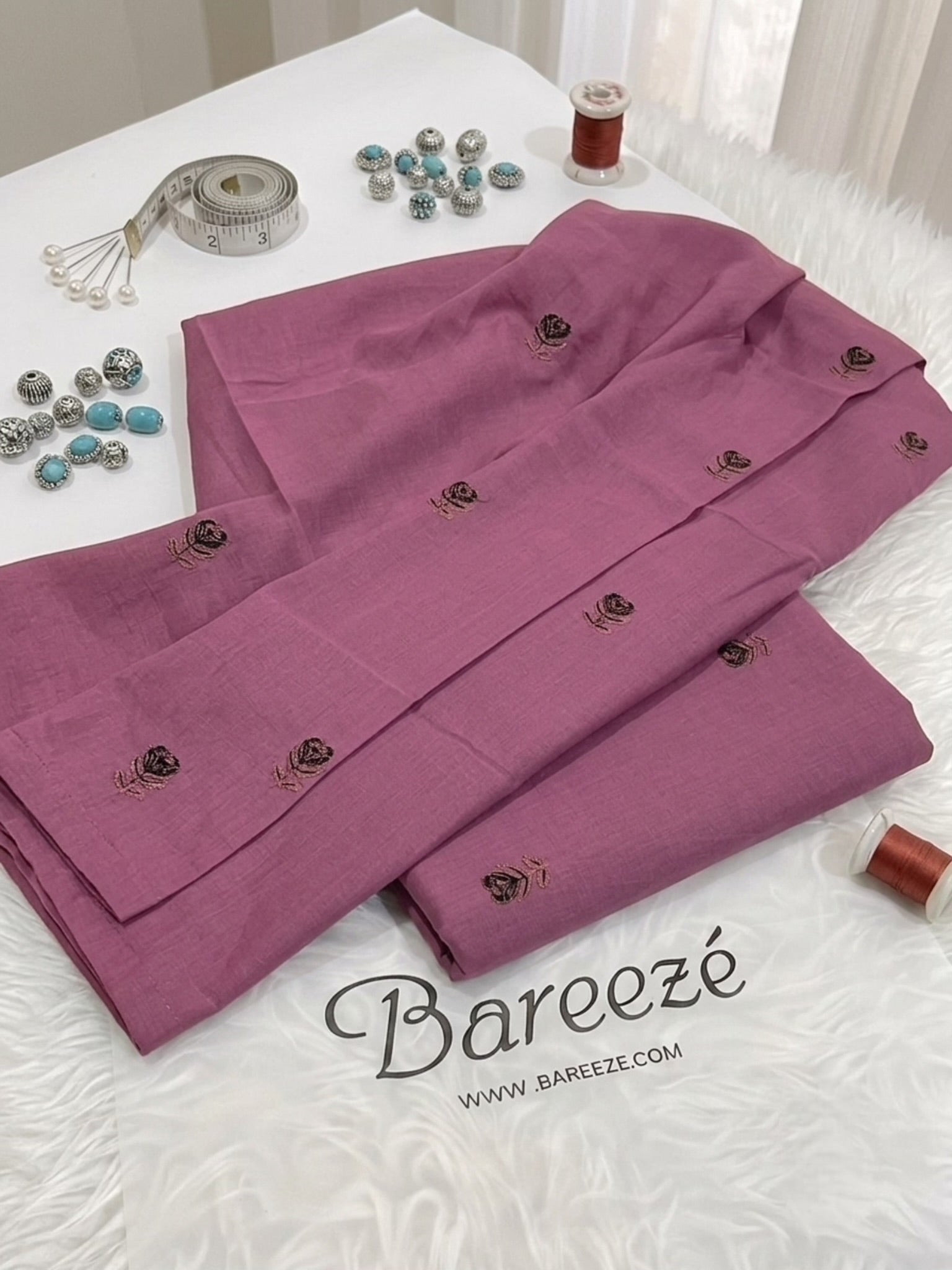 Bareeze 2-Piece Shirt + Trouser Embroidered Lawn Suit D#023