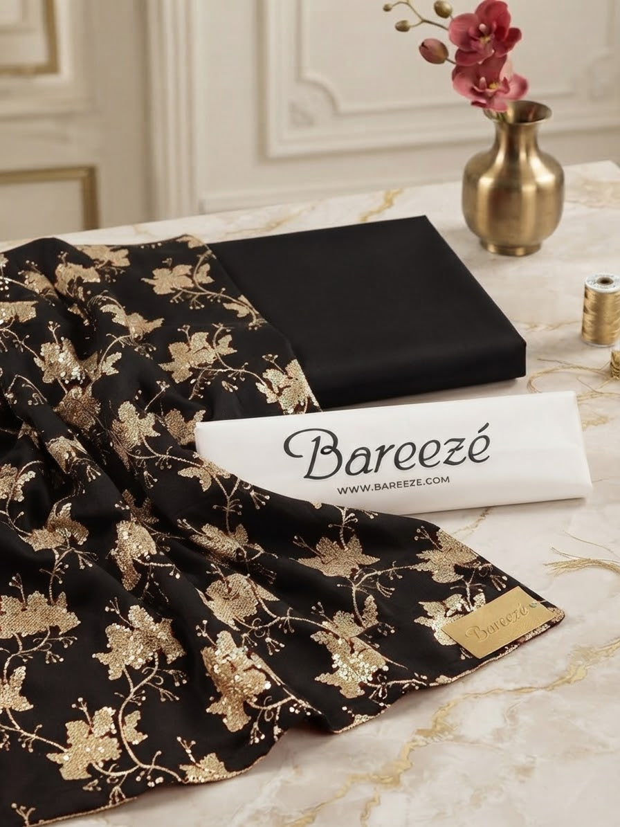 Bareeze 2-Piece Embroidered Dhanak Winter Suit D#121
