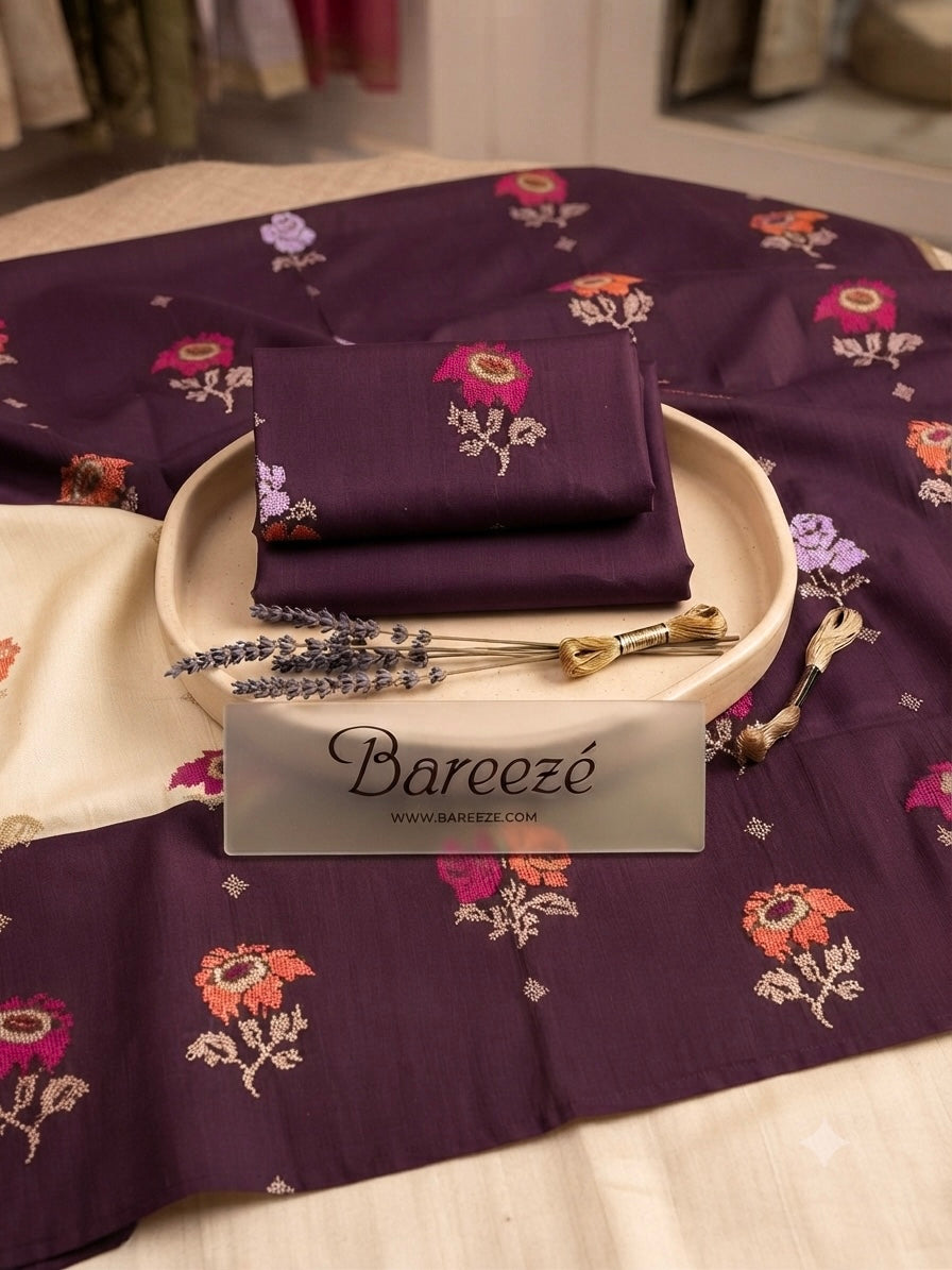 Bareeze 2-Piece Full Embroidered Lawn Suit D#067
