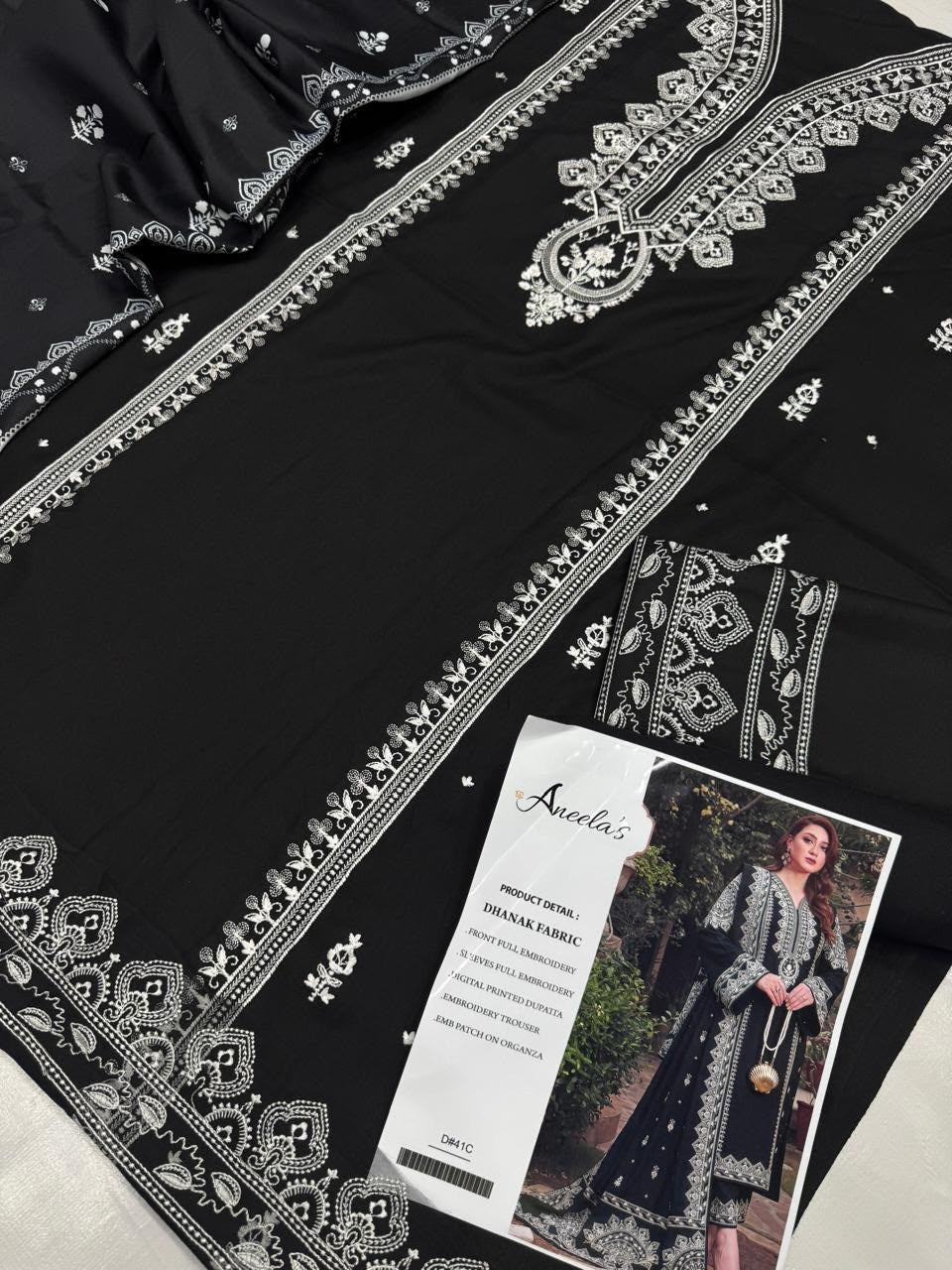 SALE Embroidered Dhanak 3pc Winter Collection Unstitch D032
